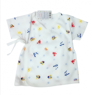 Áo sơ sinh tay ngắn cá đại dương IQ Baby